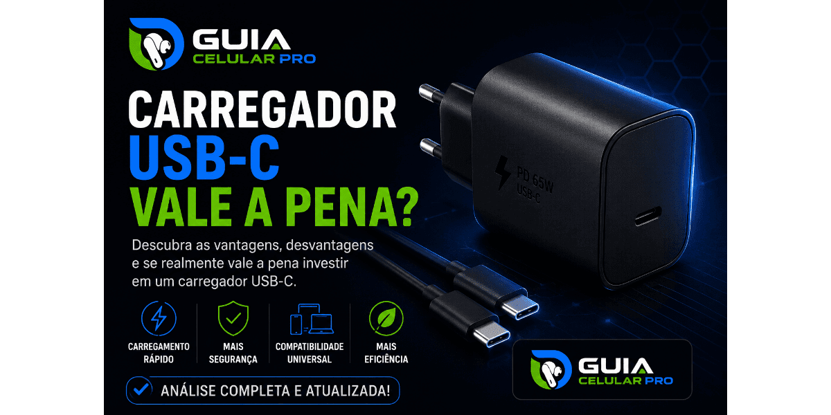 Carregador USB-C vale a pena com análise sobre carregamento rápido e compatibilidade