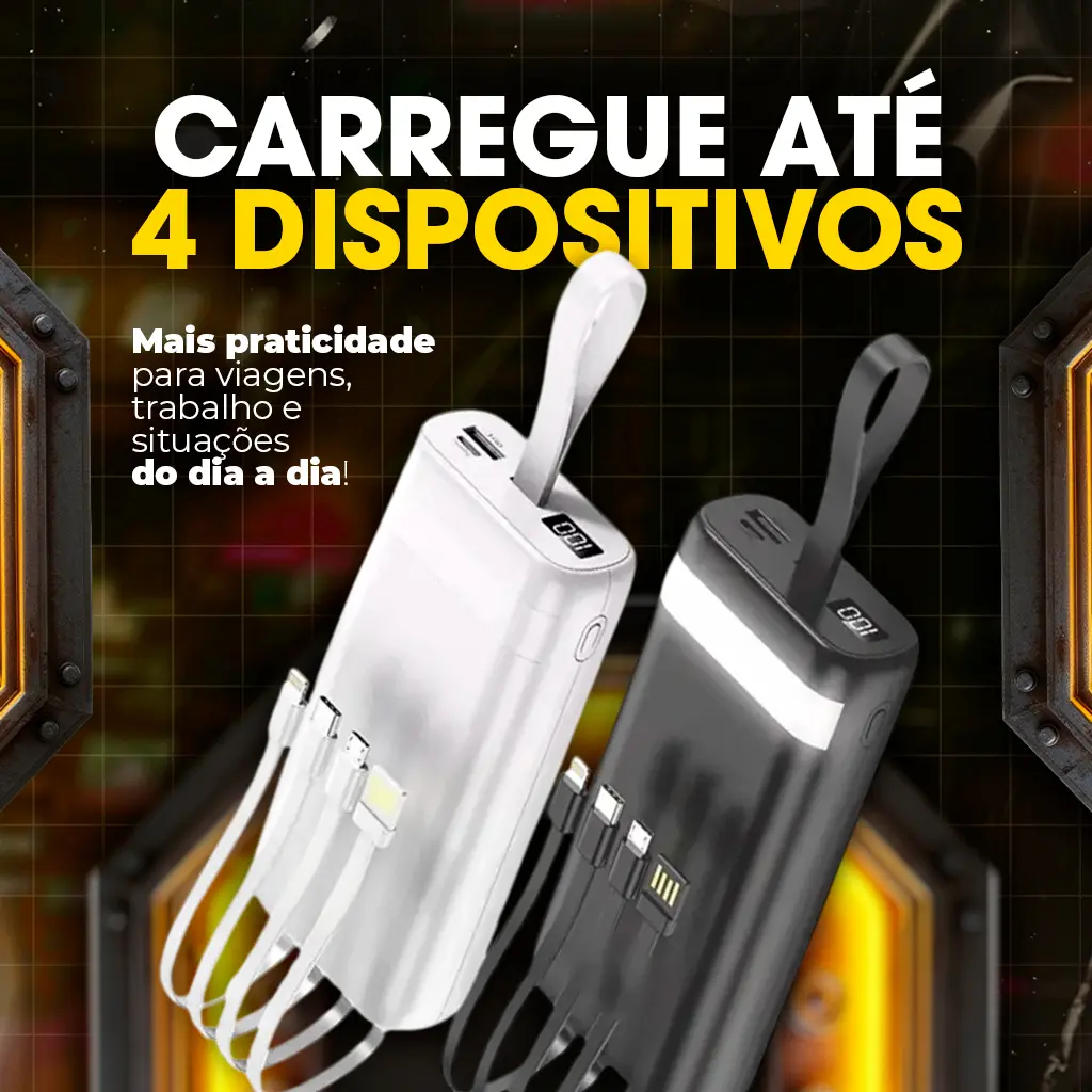 Power bank 20000mAh para carregar celular com segurança